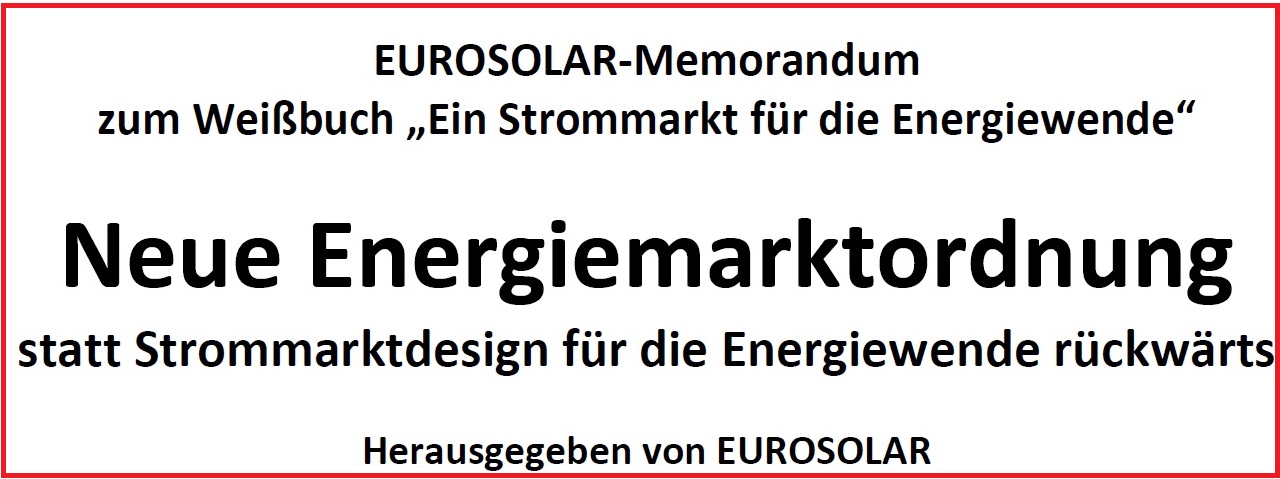 Neue Energiemarktordnung, Eurosolar