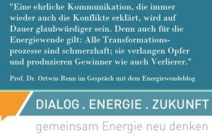 Zitat von Prof. Renn über die Akzeptanz der Energiewende