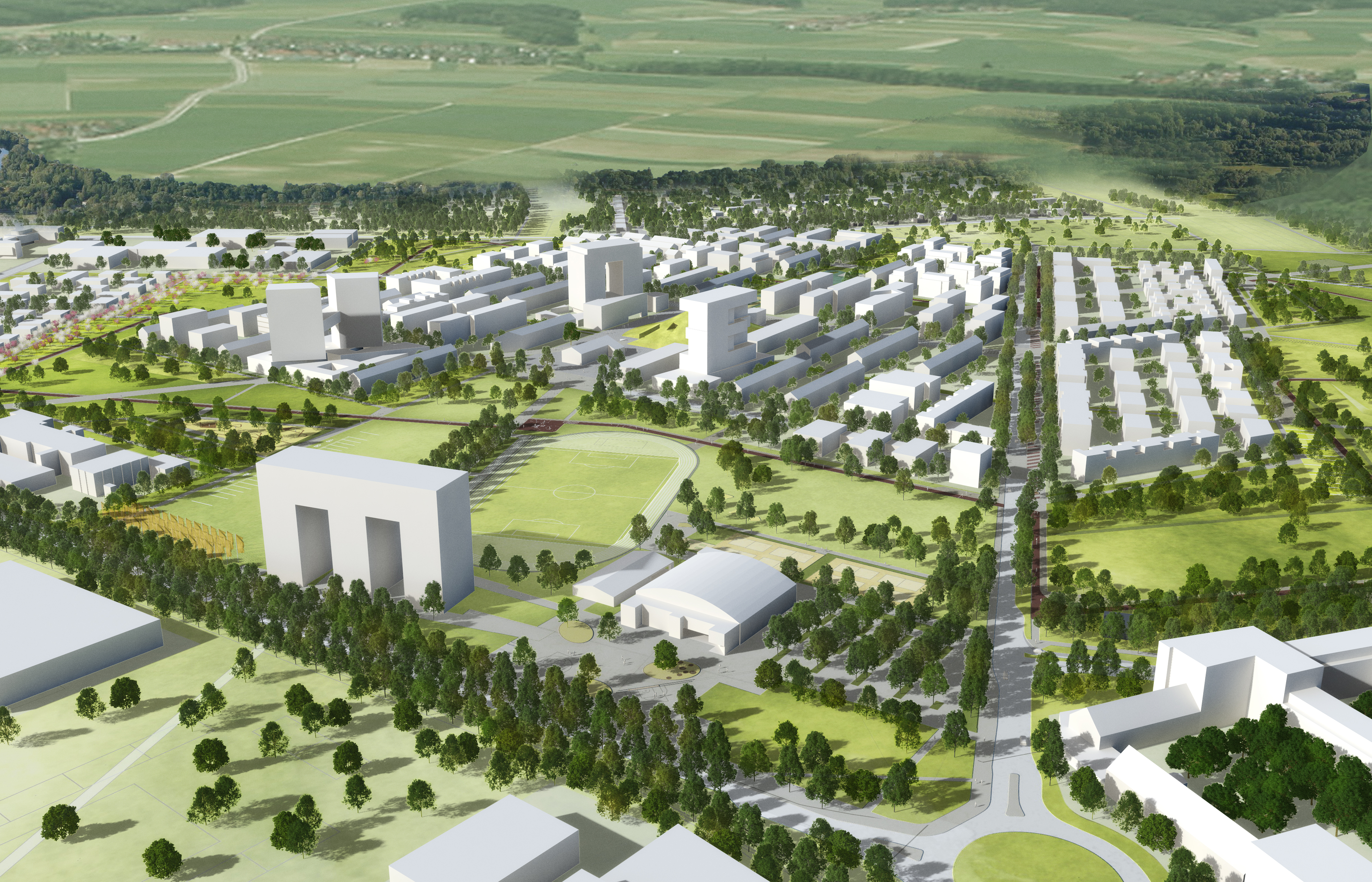 1,4 Millionen Quadratmeter Möglichkeiten bietet das neu entstehende Quartier Franklin bei Mannheim seinen künftigen Bewohnern.